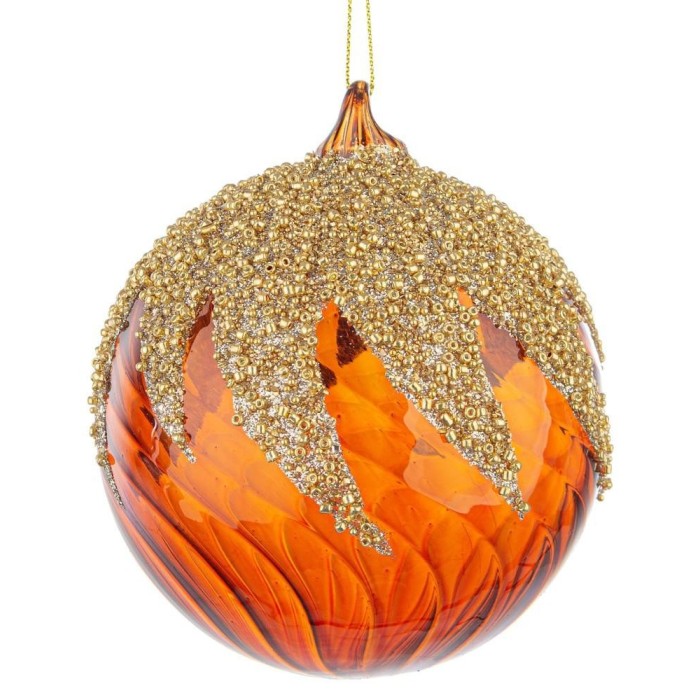 SFERA VETRO VORTEX MARRONE D.100